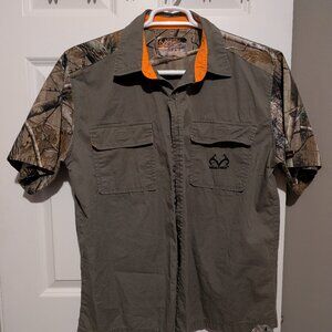 Realtree XL Hunting Camo Men's Button Up Tshirt